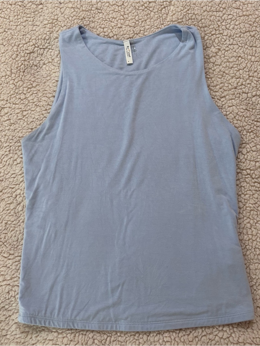 Pale Blue Sleeveless Tank Top